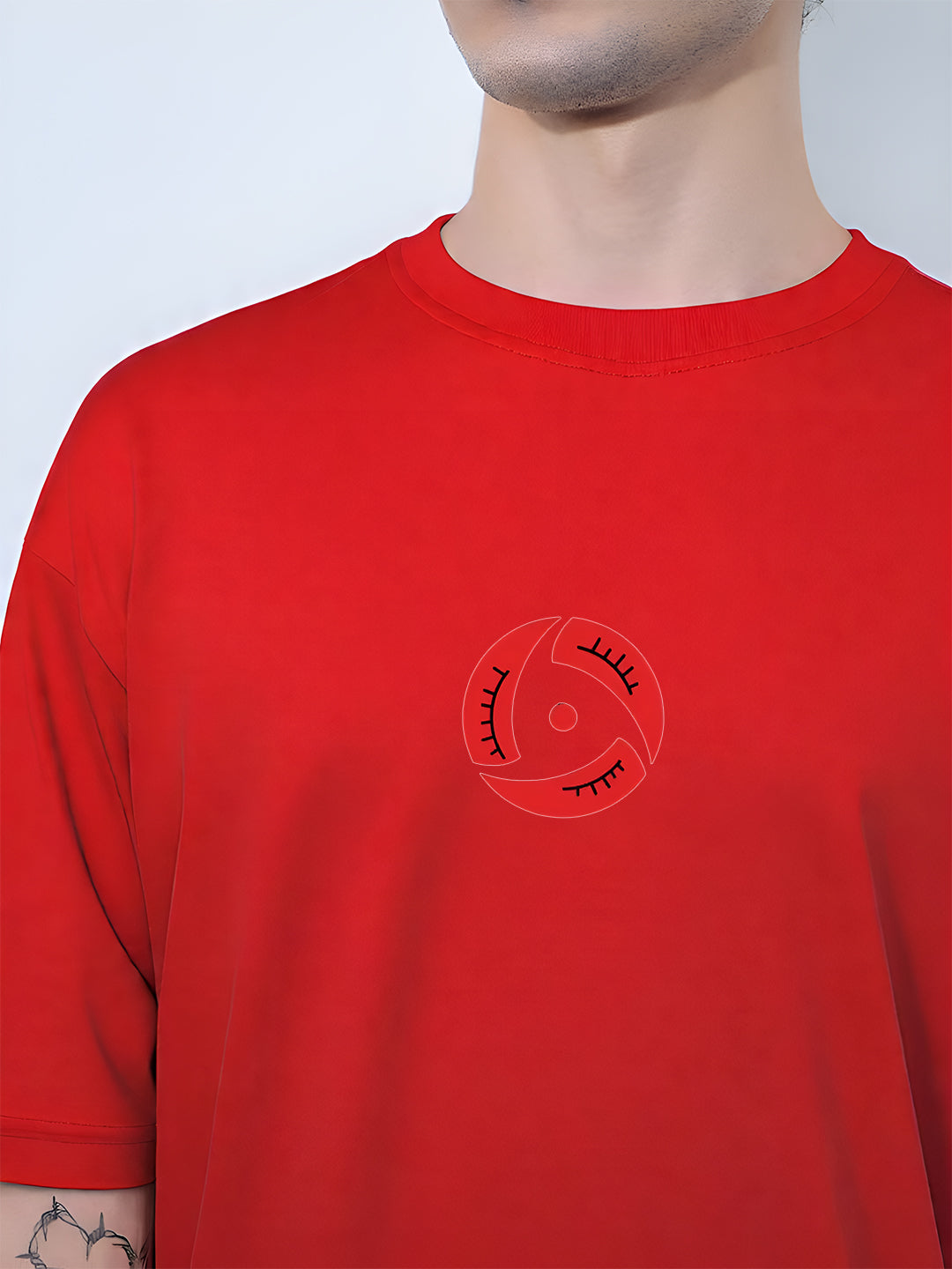 Angerhood Unisex Oversized Naruto Shippuden Itachi Uchiha Back Print T-Shirt