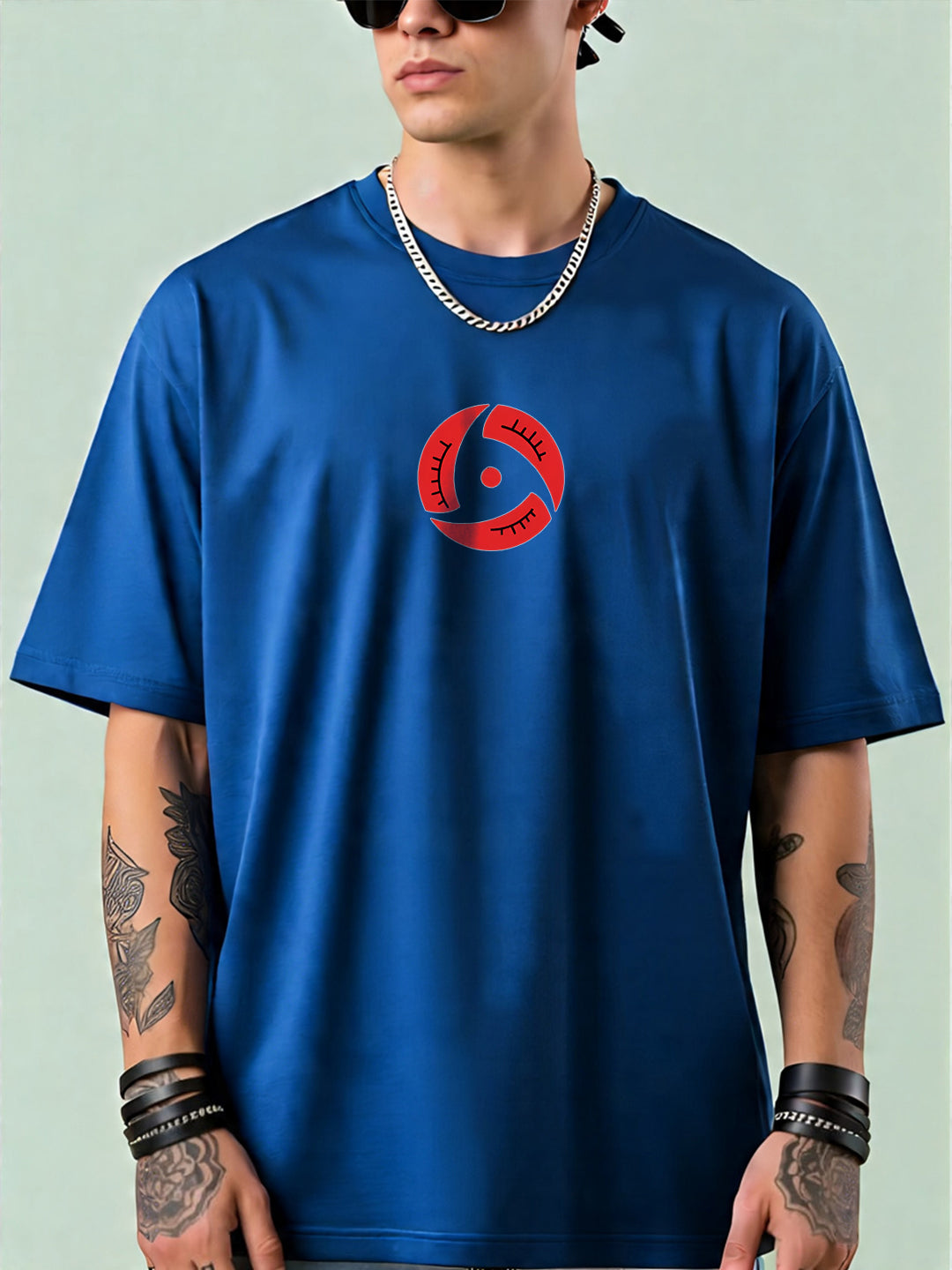 Angerhood Unisex Oversized Naruto Shippuden Itachi Uchiha Back Print T-Shirt
