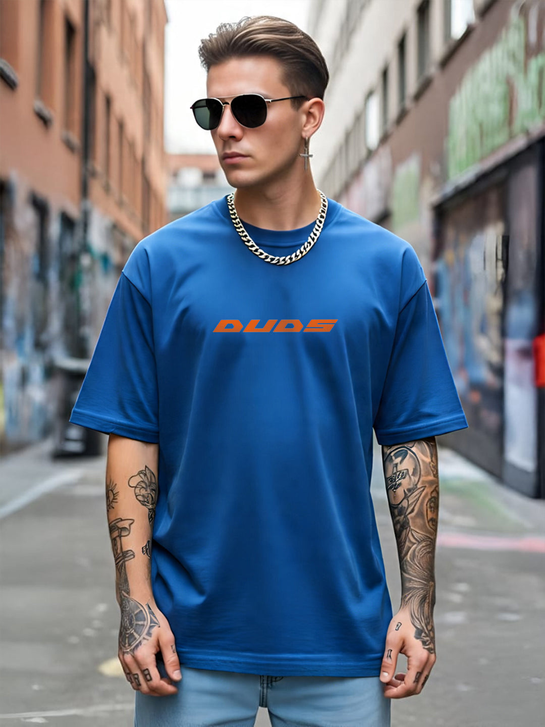 Mens Oversized Goku Graphic T-shirt Print