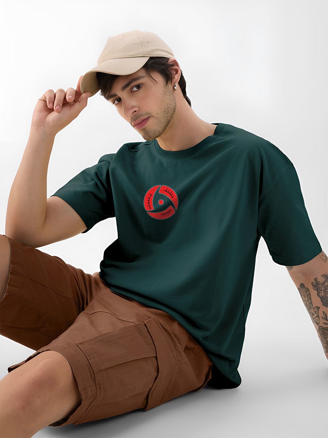 Angerhood Unisex Oversized Naruto Shippuden Itachi Uchiha Back Print T-Shirt