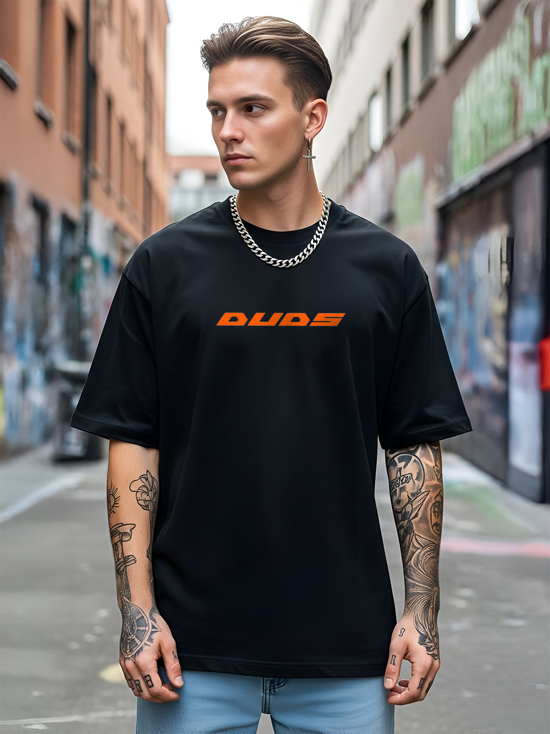 Mens Oversized Goku Graphic T-shirt Print