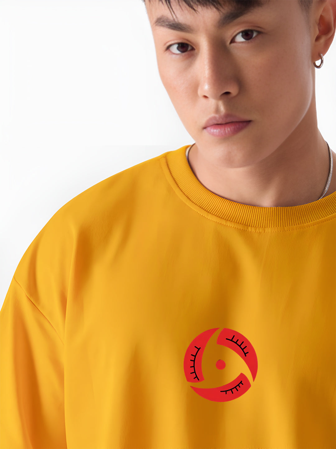 Angerhood Unisex Oversized Naruto Shippuden Itachi Uchiha Back Print T-Shirt