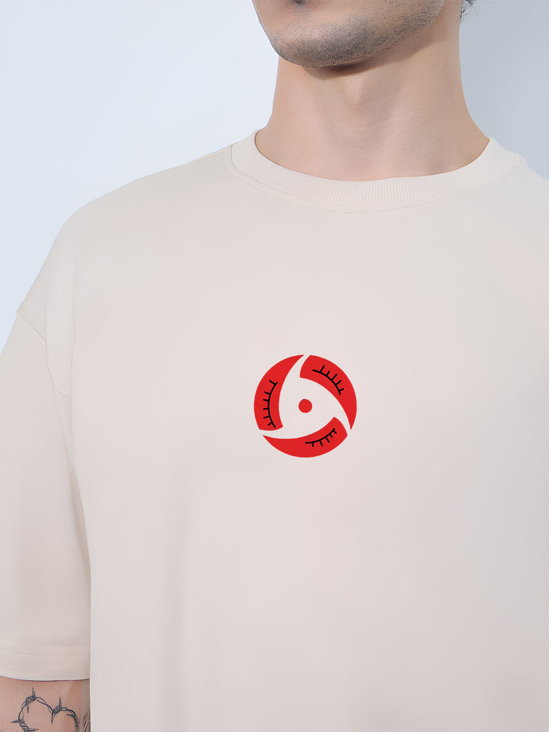 Angerhood Unisex Oversized Naruto Shippuden Itachi Uchiha Back Print T-Shirt