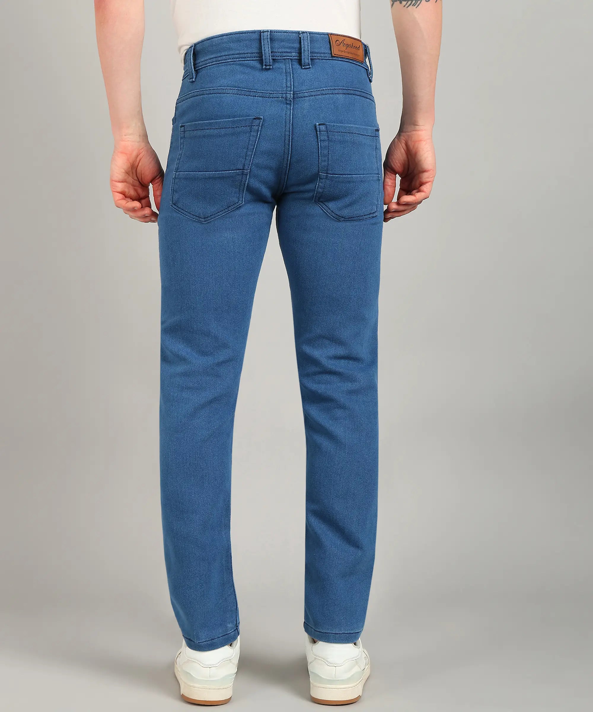 ANGERHOOD Relaxed Fit Men Blue Jeans