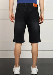 ANGERHOOD Solid Men Denim Dark Grey Baggy Shorts