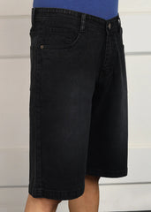 ANGERHOOD Solid Men Denim Dark Grey Baggy Shorts