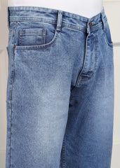 ANGERHOOD Solid Men Denim Light Blue Baggy Shorts