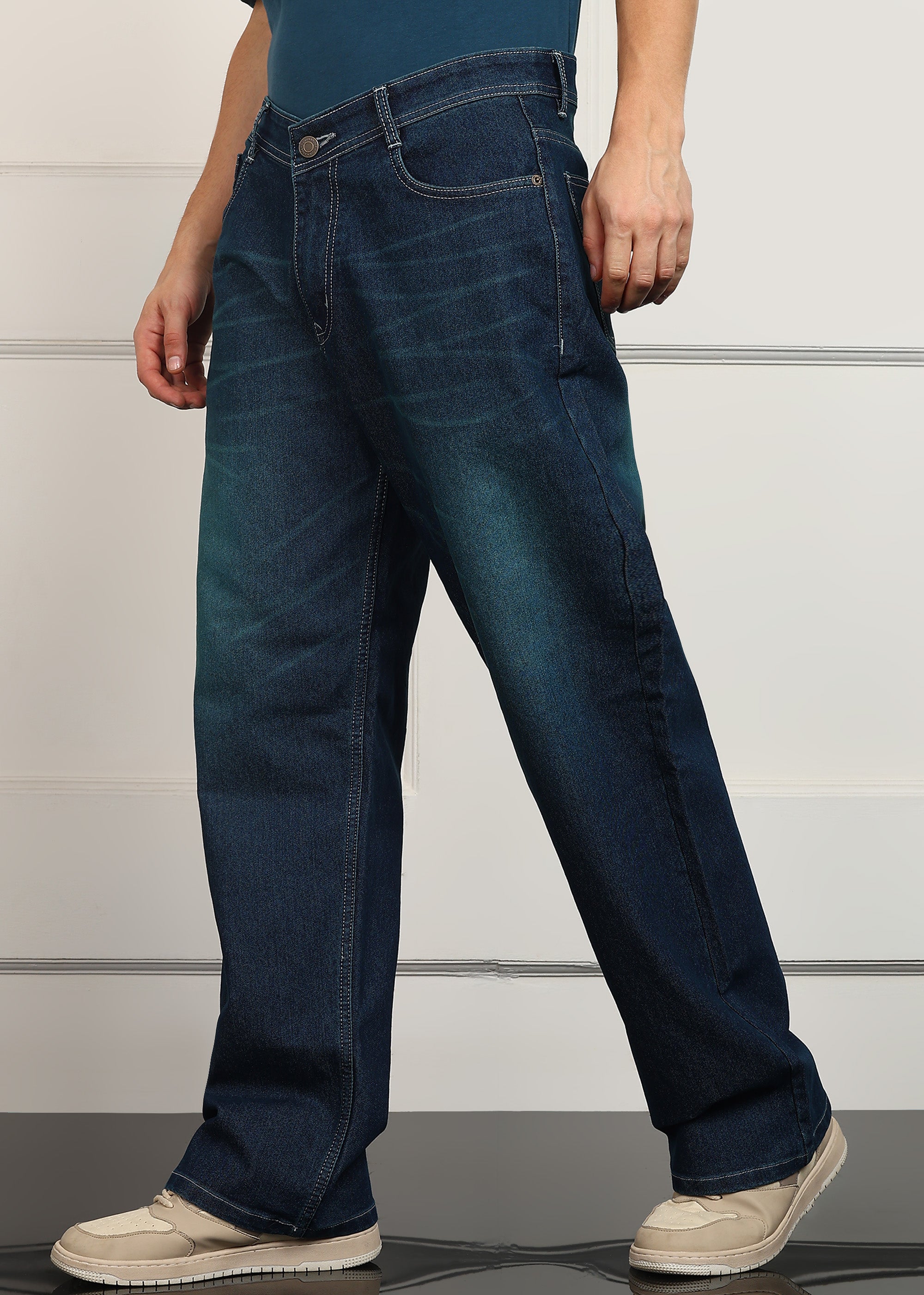 ANGERHOOD Loose Fit Men Blue  Jeans