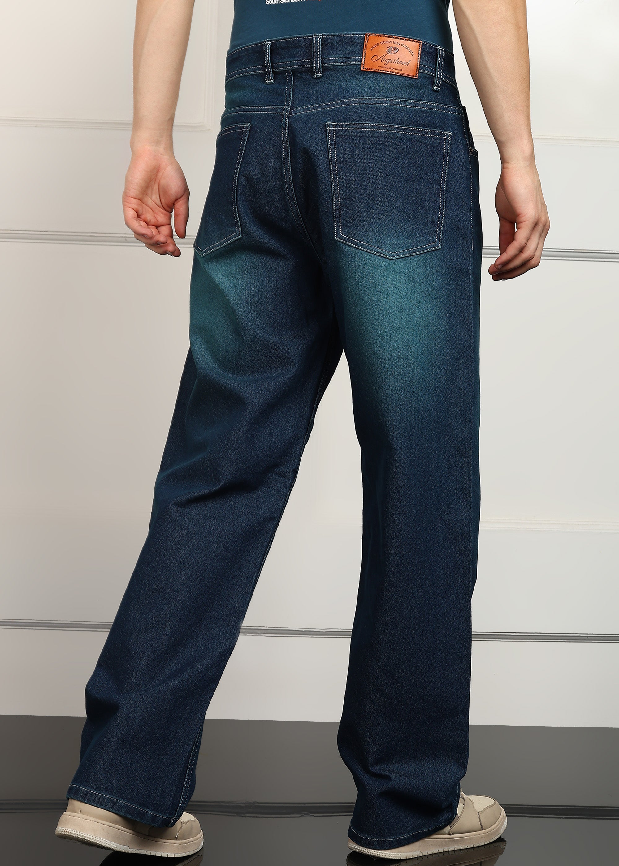 ANGERHOOD Loose Fit Men Blue  Jeans