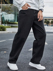 ANGERHOOD Loose Fit Men Baggy Black Jeans