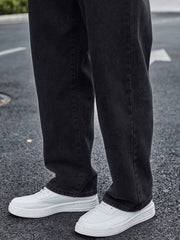 ANGERHOOD Loose Fit Men Baggy Black Jeans