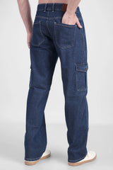 ANGERHOOD Men Baggy Dark Blue Cargo