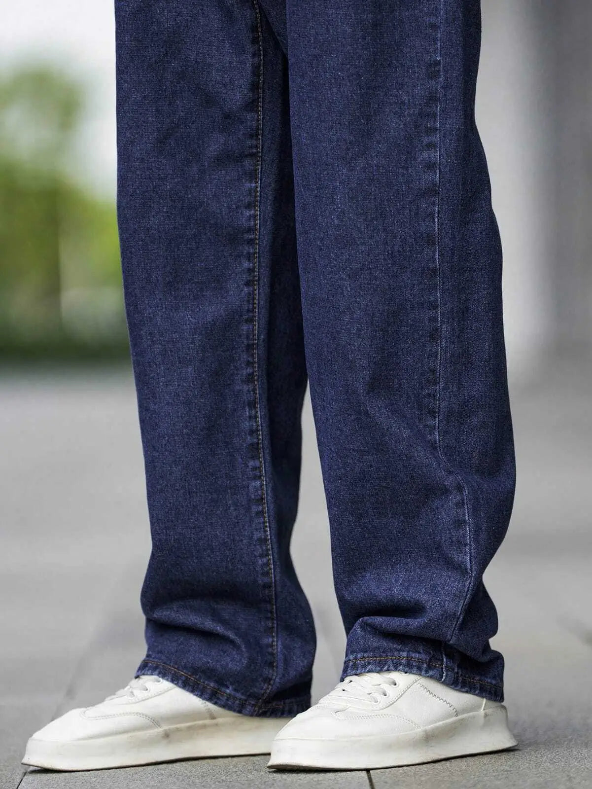 ANGERHOOD Loose Fit Men  Dark Blue Jeans
