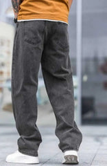 ANGERHOOD Loose Fit Men Baggy Dark Grey Jeans