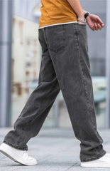 ANGERHOOD Loose Fit Men Baggy Dark Grey Jeans