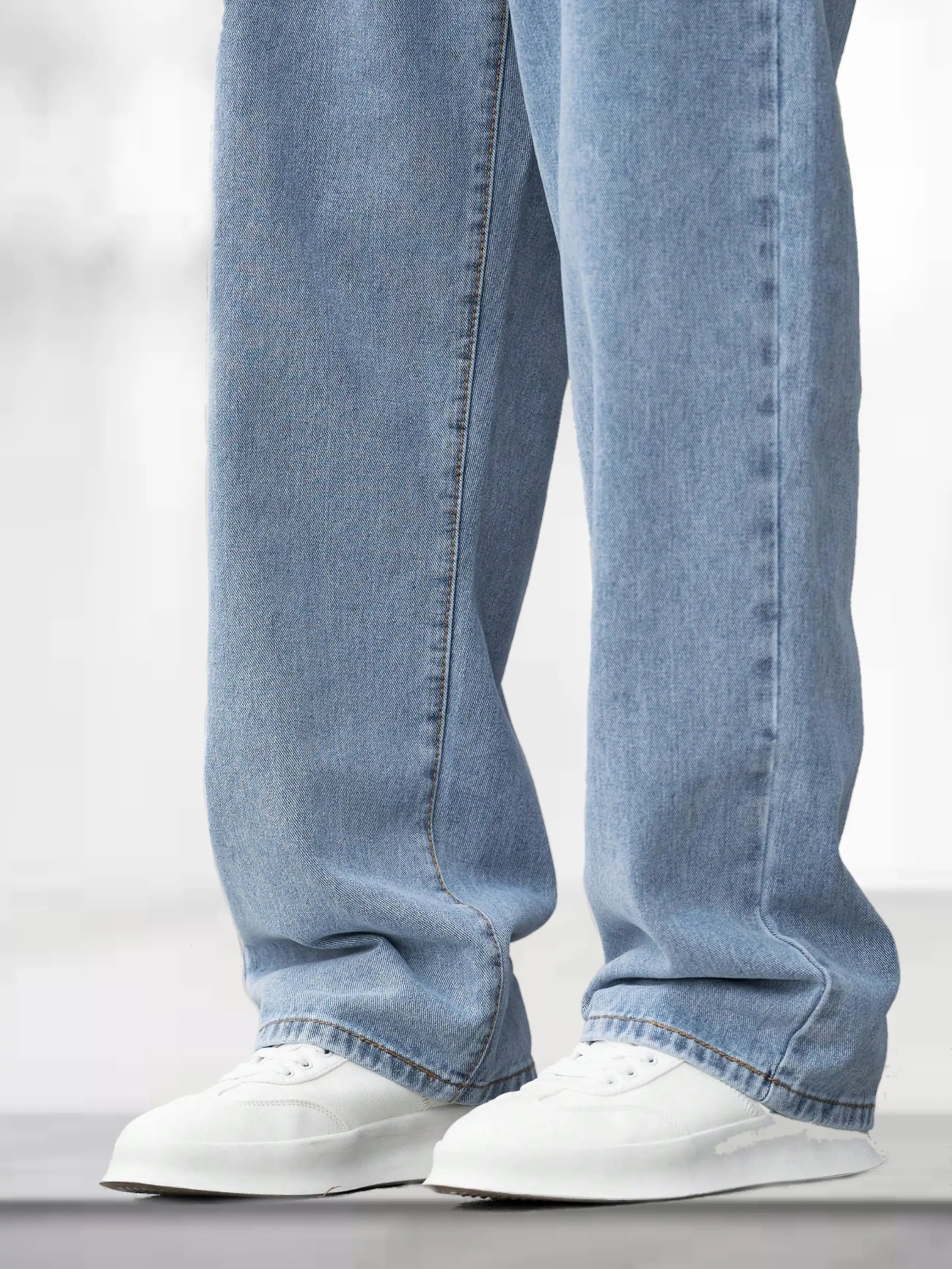 ANGERHOOD Loose Fit Men Light Blue Jeans