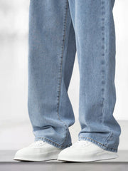 ANGERHOOD Loose Fit Men Baggy Light Blue Jeans